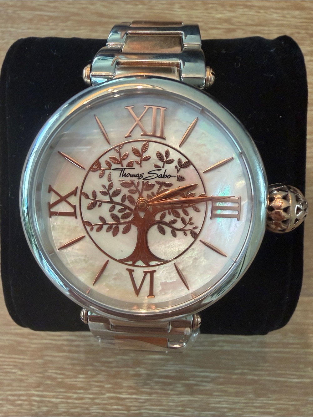 Thomas Sabo Rose Gold and Silver Tree of Life Watch - Mother of Pearl Dial